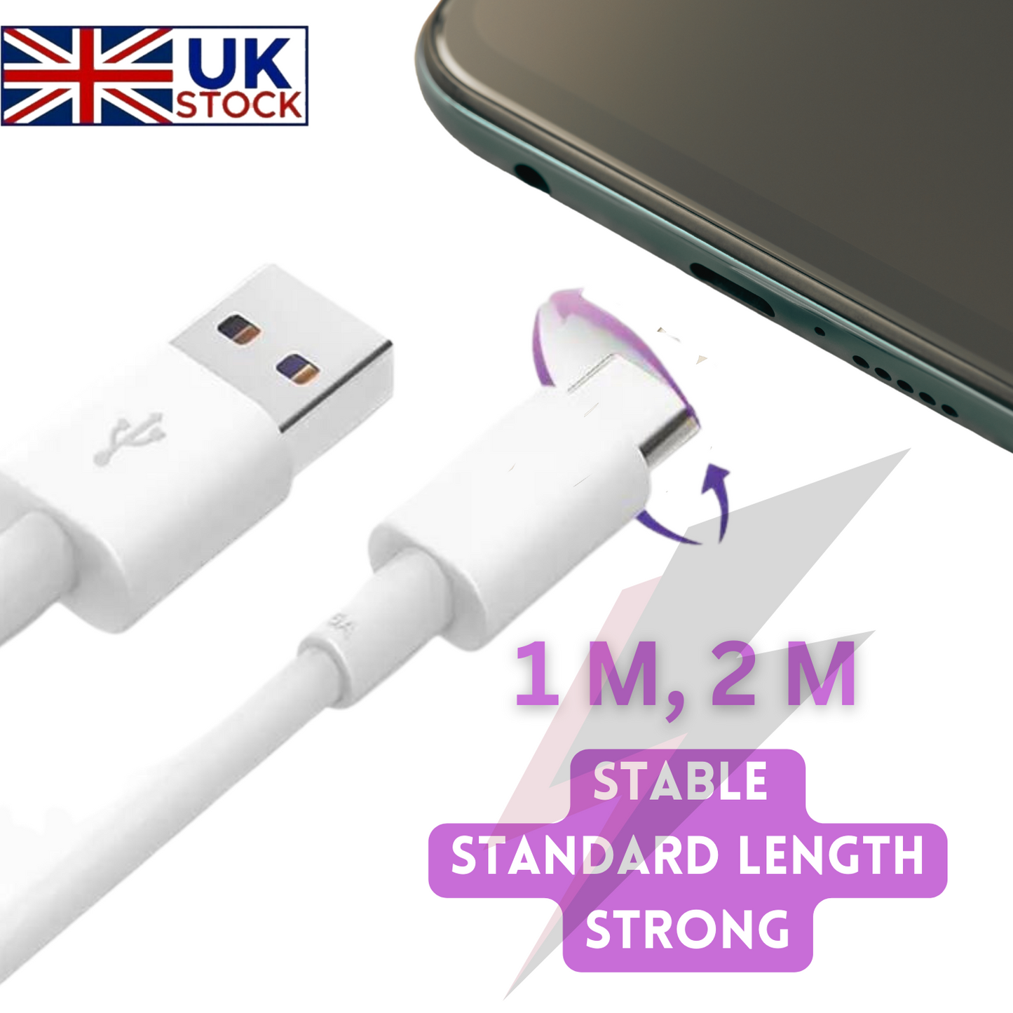 Super Fast Charging Type C 5A Usb Charger Data Cable For Huawei, Samsung