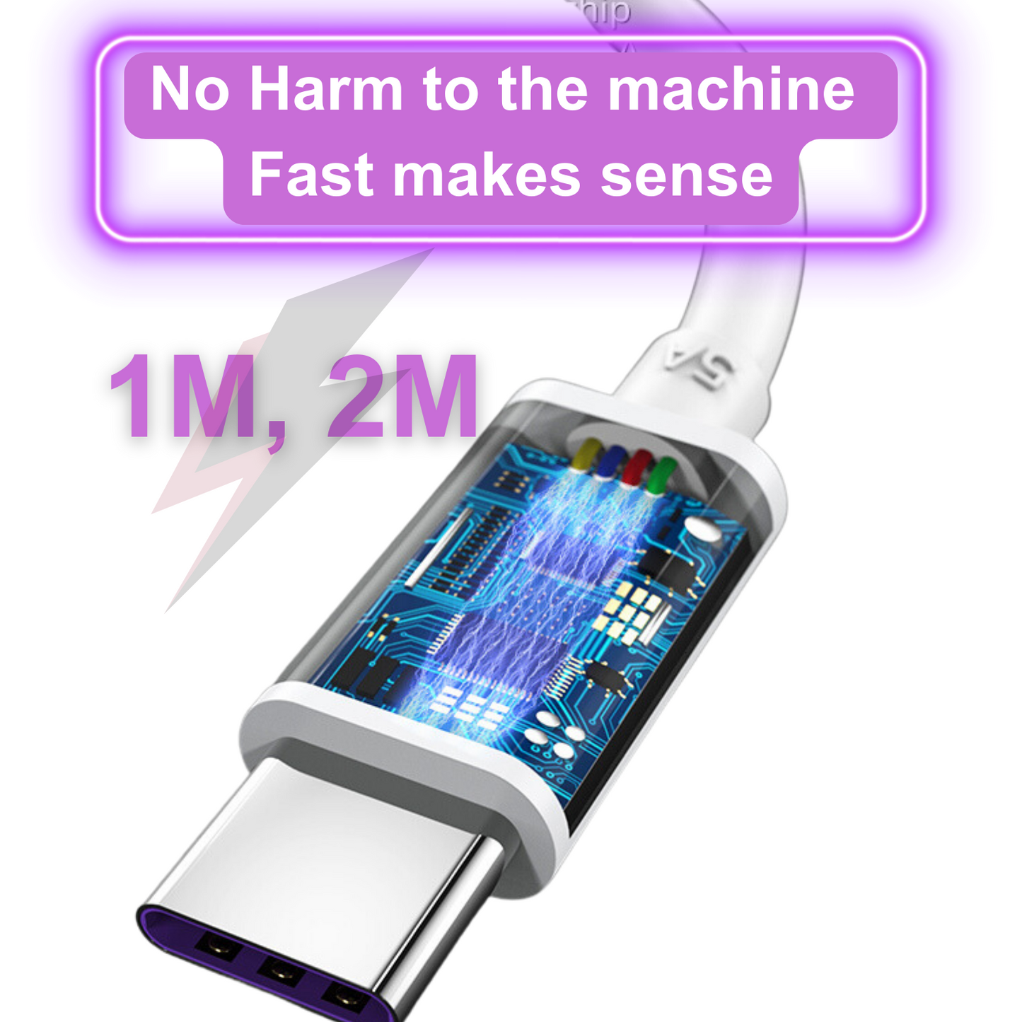 Super Fast Charging Type C 5A Usb Charger Data Cable For Huawei, Samsung